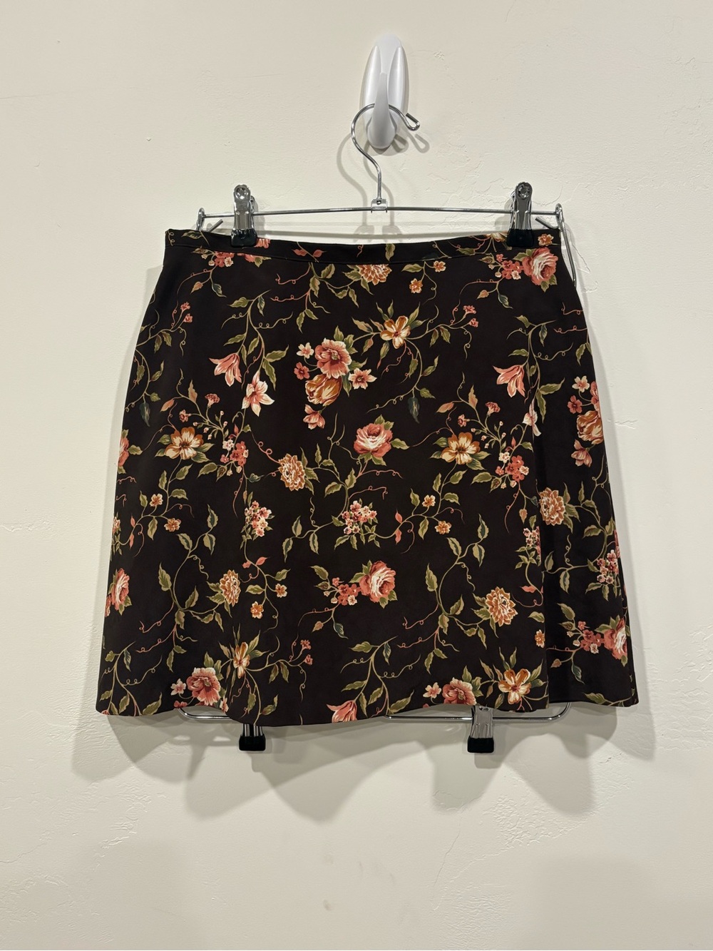 Tracy Evans Black Mini Skirt with Pink & Cream Floral Print
